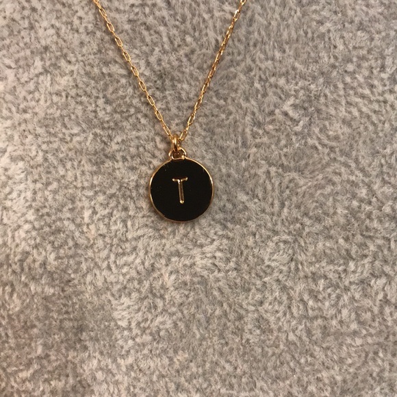 🆕 Kate Spade Gold Tone Mini Pendant, initial “T” - Picture 4 of 11